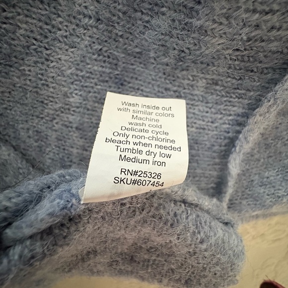 World Market Blue-Gray Sweater Poncho.  OS - Picture 7 of 7